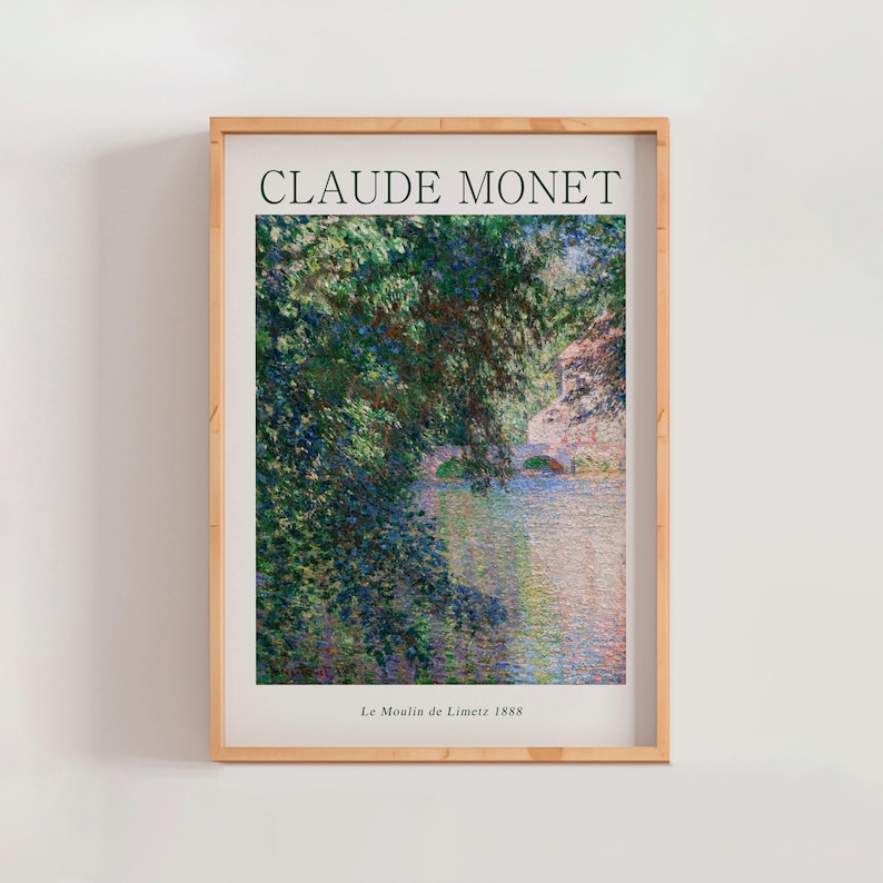 Moulin De Limetz Claude Monet Poster, Landscape Home Decor Print ...