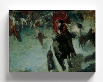 The Wild Hunt (Die Wilde Jagd) by Franz Stuck c.1889 | Symbolism Art Print (D0848)