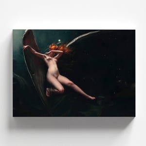 Un hada bajo un cielo estrellado de Luis Ricardo Falero / Impresión de arte académico (D0637)