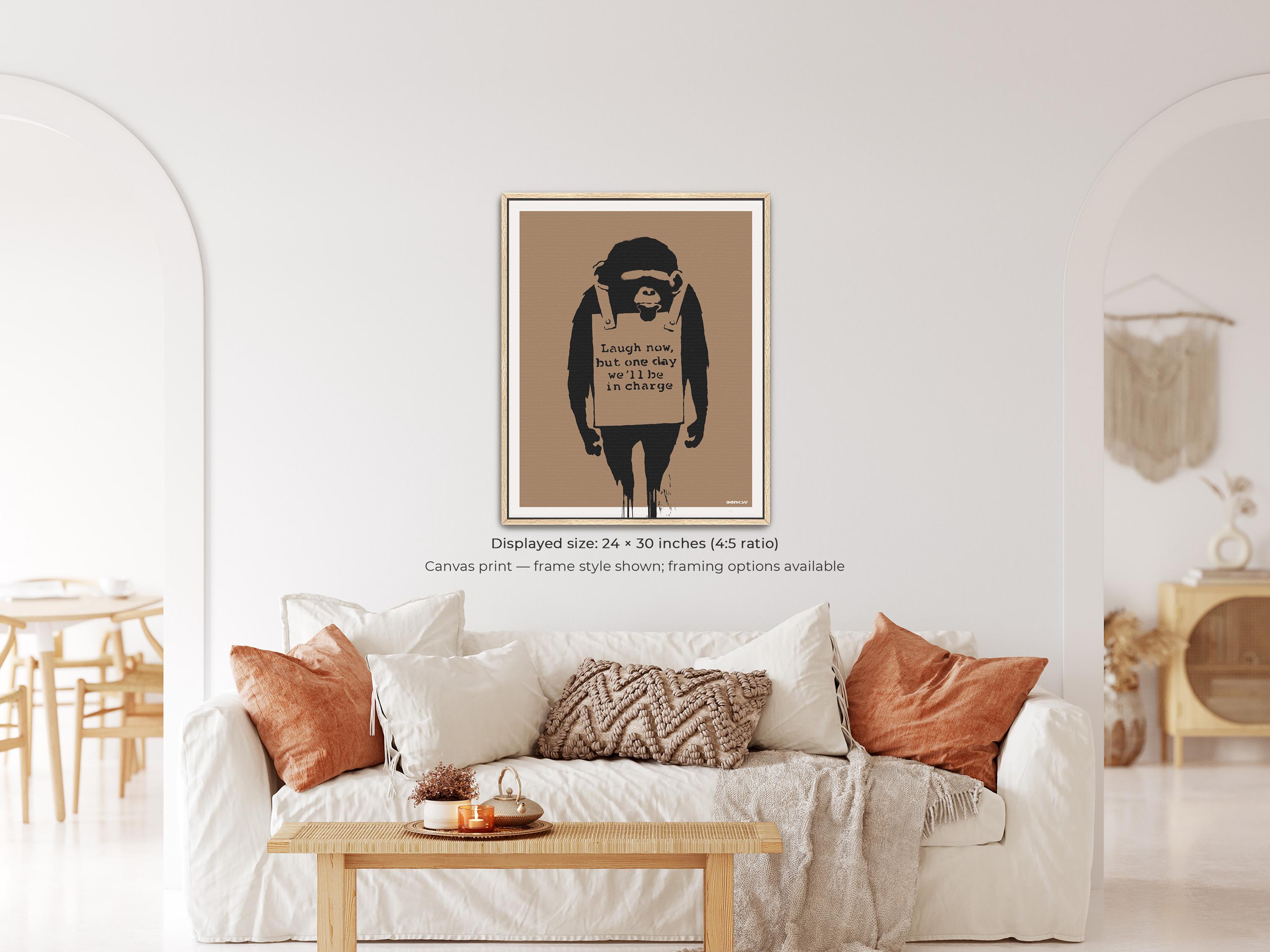 Laugh Now by Banksy | Monkey Street Art Canvas Wall Art (B7981) - Etsy