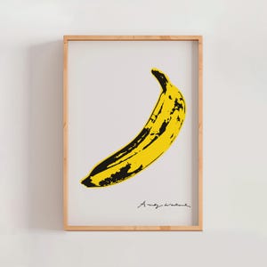 Andy Warhol Banana, Andy Warhol Banana Pop Art Poster Print, Velvet Underground Cover Art, Living Room Kitchen Home Wall Decor (A0194-1)