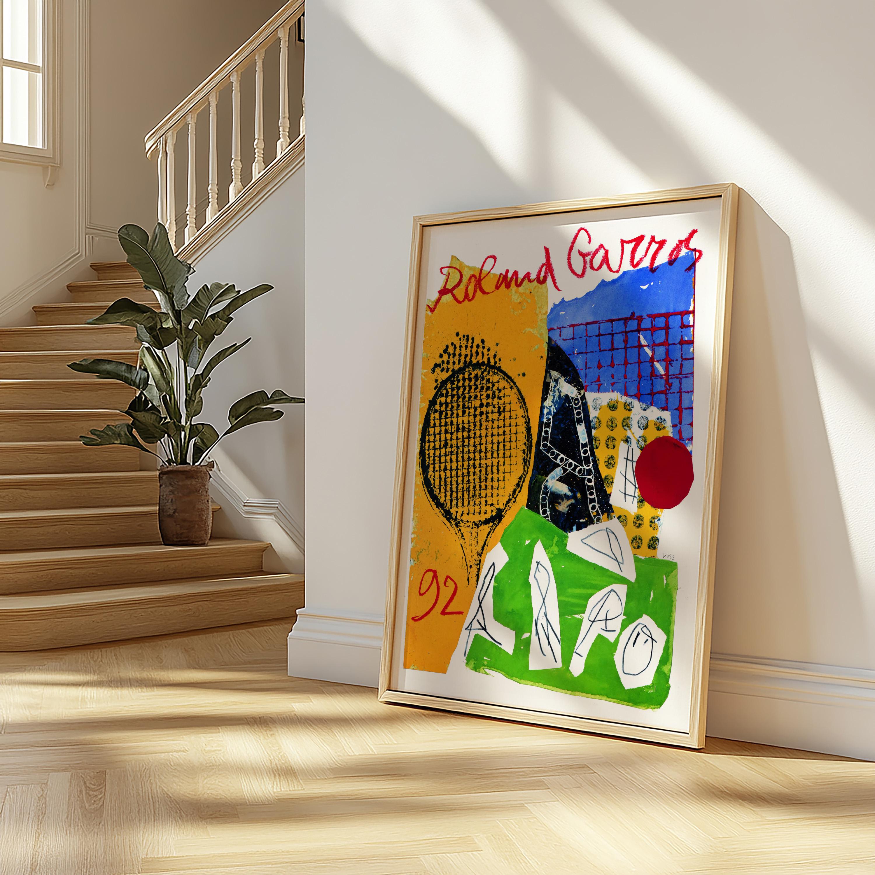 Affiche Officielle Roland Garros 1992 - Jan Voss - NEUVE