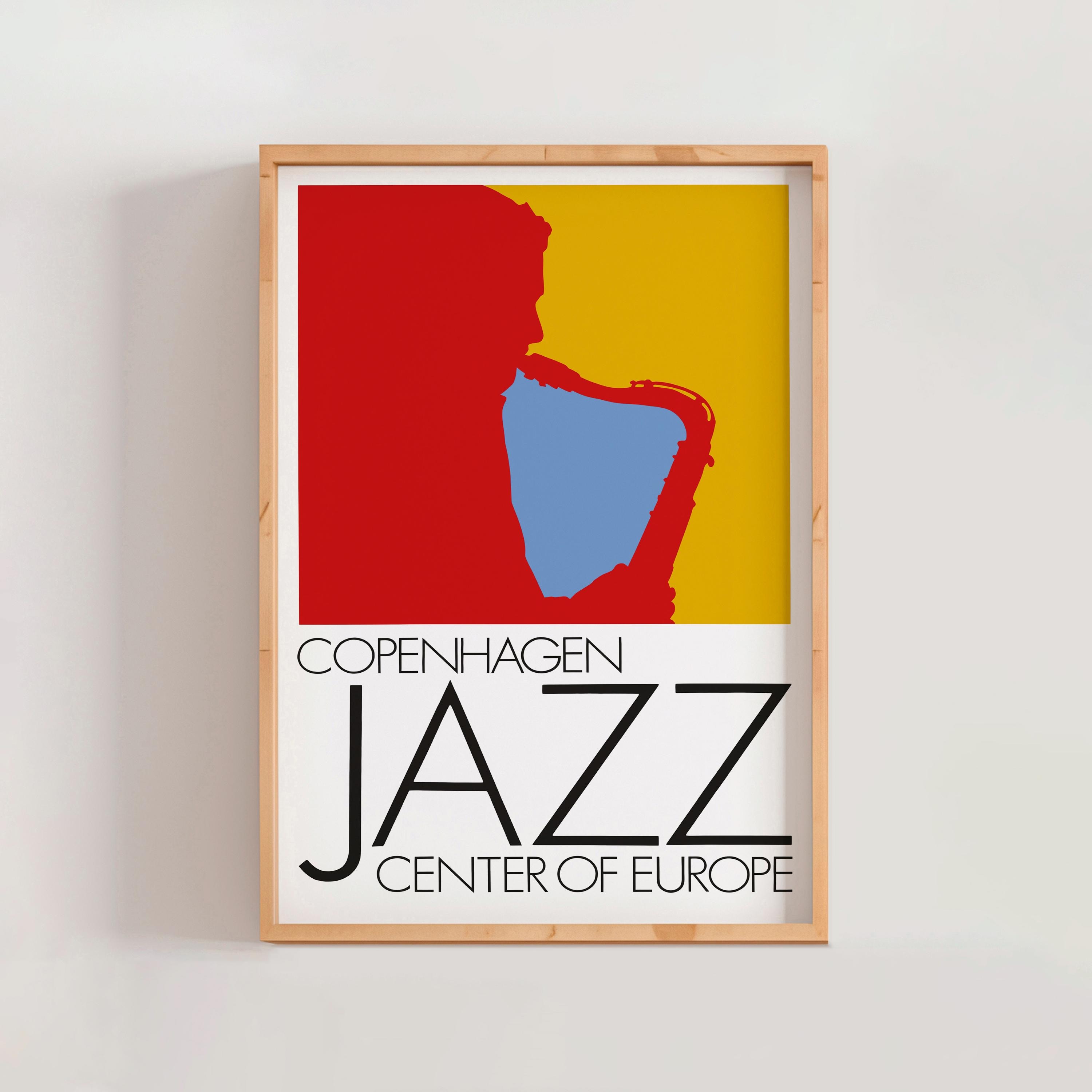 Copenhagen Jazz Center of Europe Vintage Poster by per Arnoldi