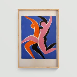 Bernard Villemot La Dance Poster, Vintage French Graphic Art, Modern Wall Decor, Retro Gallery Print for Home or Office (A0607)