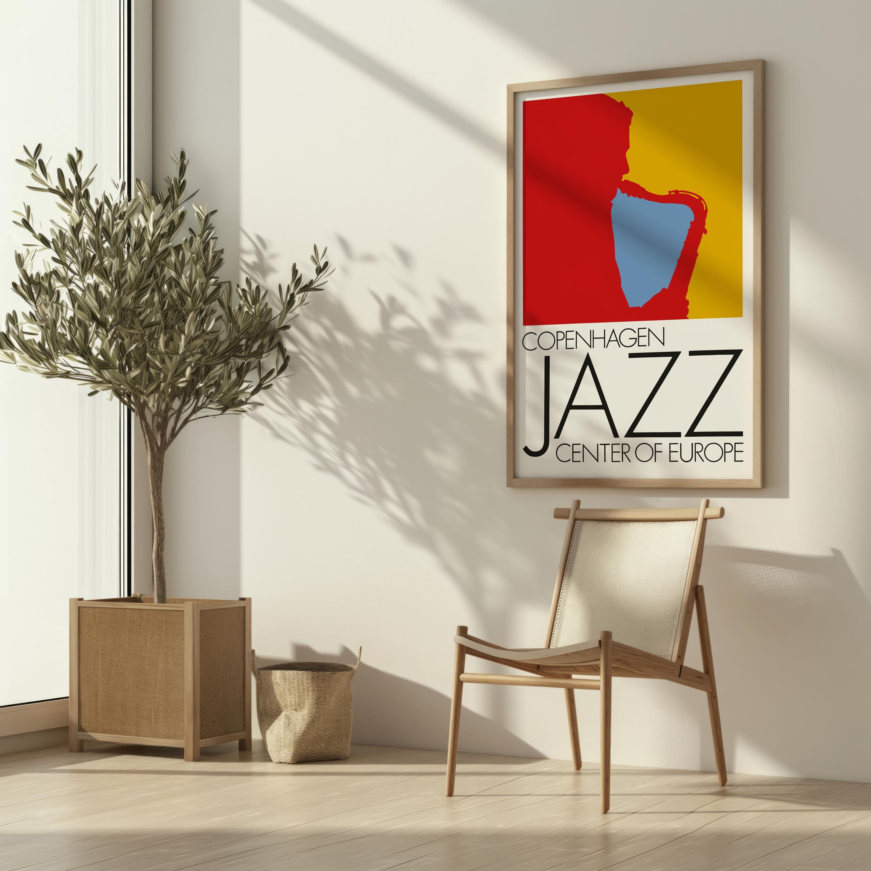 Copenhagen Jazz Center of Europe Vintage Poster by per Arnoldi