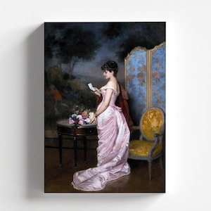 Der Liebesbrief von Auguste Toulmouche 1883 | Realismus Kunstdruck (B4635)