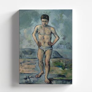 La bagnante di Paul Cézanne 1885 / Stampa artistica post-impressionista (D0674)