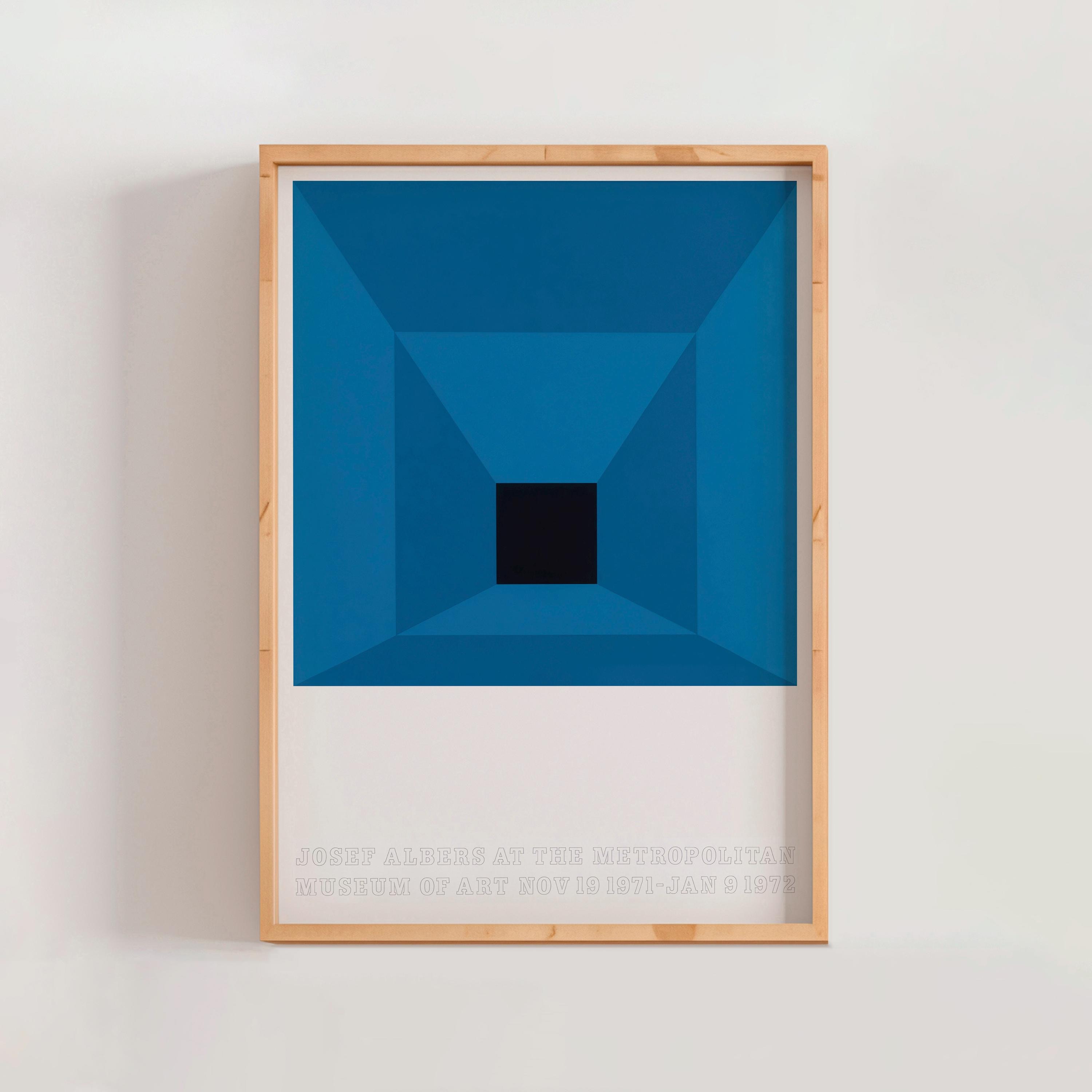 Josef Albers アートポスター 額無し　未使用 Josef Albers Vintage 1971 Mid Century Modern Museum Exhibition