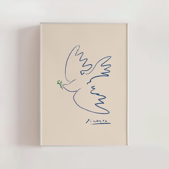 ピカソ　DOVE of Peace アートポスター Pablo Picasso Dove of Peace Wall Art Print | Vintage