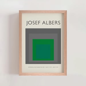 Josef Albers Homage to The Square Poster, Geometric Abstract Mid Century Modern Contemporary Wall Art, Modern Gallery Wall Decor (A0671)