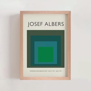 Josef Albers Homage to The Square Poster, Geometric Abstract Mid Century Modern Contemporary Wall Art, Modern Gallery Wall Decor (A0678)
