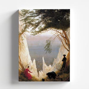 Kredowe klify na Rugii autorstwa Caspara Davida Friedricha 1818 | Romantyzm Sztuka Wydrukowana (B4104)