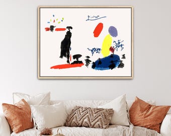 Toros by Pablo Picasso Canvas Print | Modern Abstract Art, Picasso Figure Art (B0510)