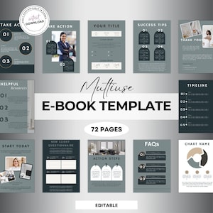 Workbook Template, Canva Ebook Template, Lead Magnet Template, Canva Workbook, Course Template, Blogger Template, Coaching Workbook
