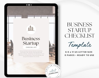 Business Startup Checklist, Launch Checklist, Virtual Assistant Template, New Business Checklist, Business Starter, Marketing Small Business