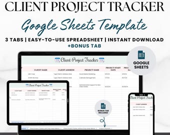 Google Sheets Client Project Tracker, Small Business (Digital Download)