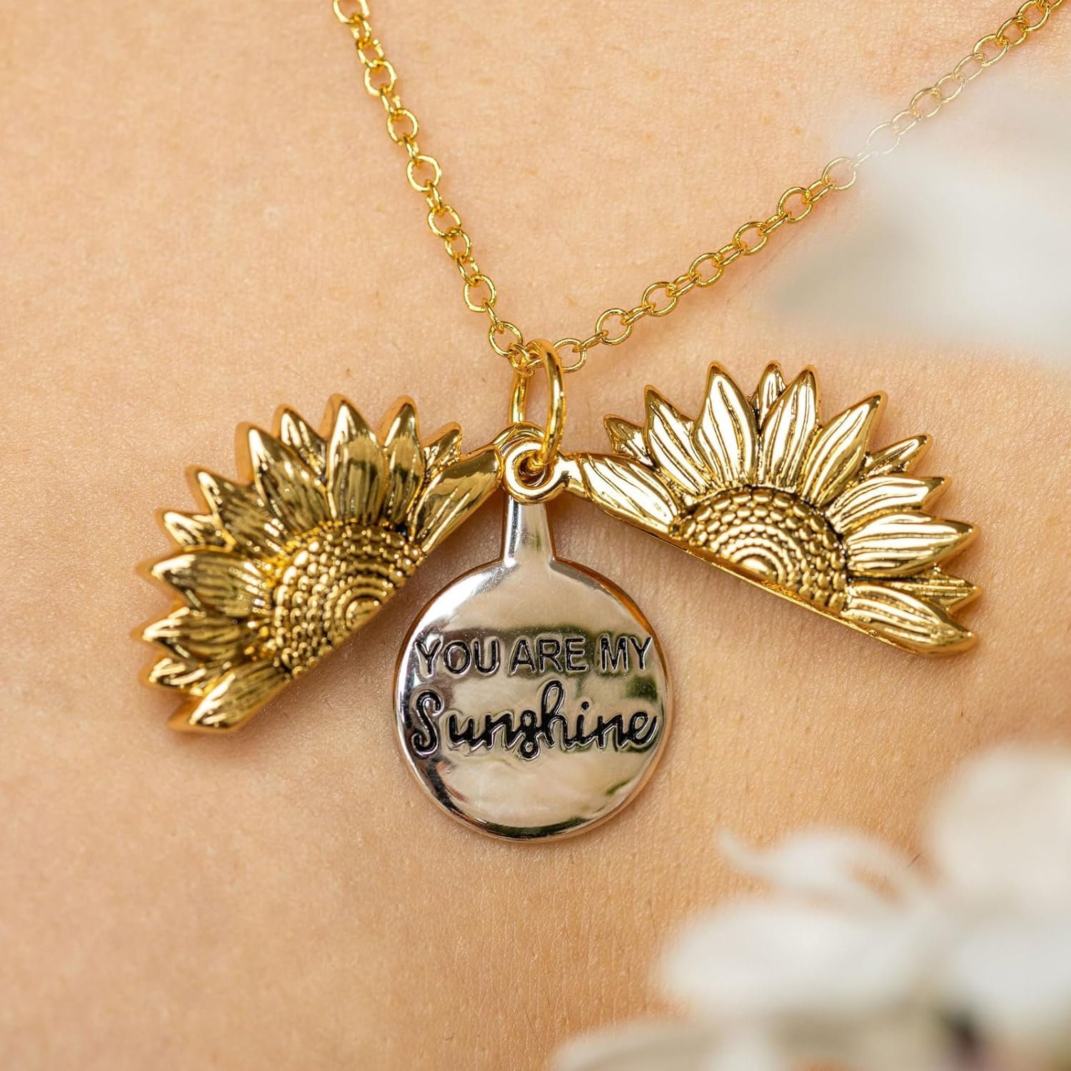Sunflower 'You Are My Sunshine' Necklace with UK wildflower seeds –  Seeds4Bees Ltd