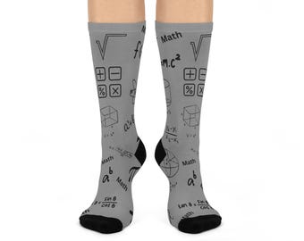 Calcetines matemáticos para hombre, regalo original para profesores, estilo colorido y divertido