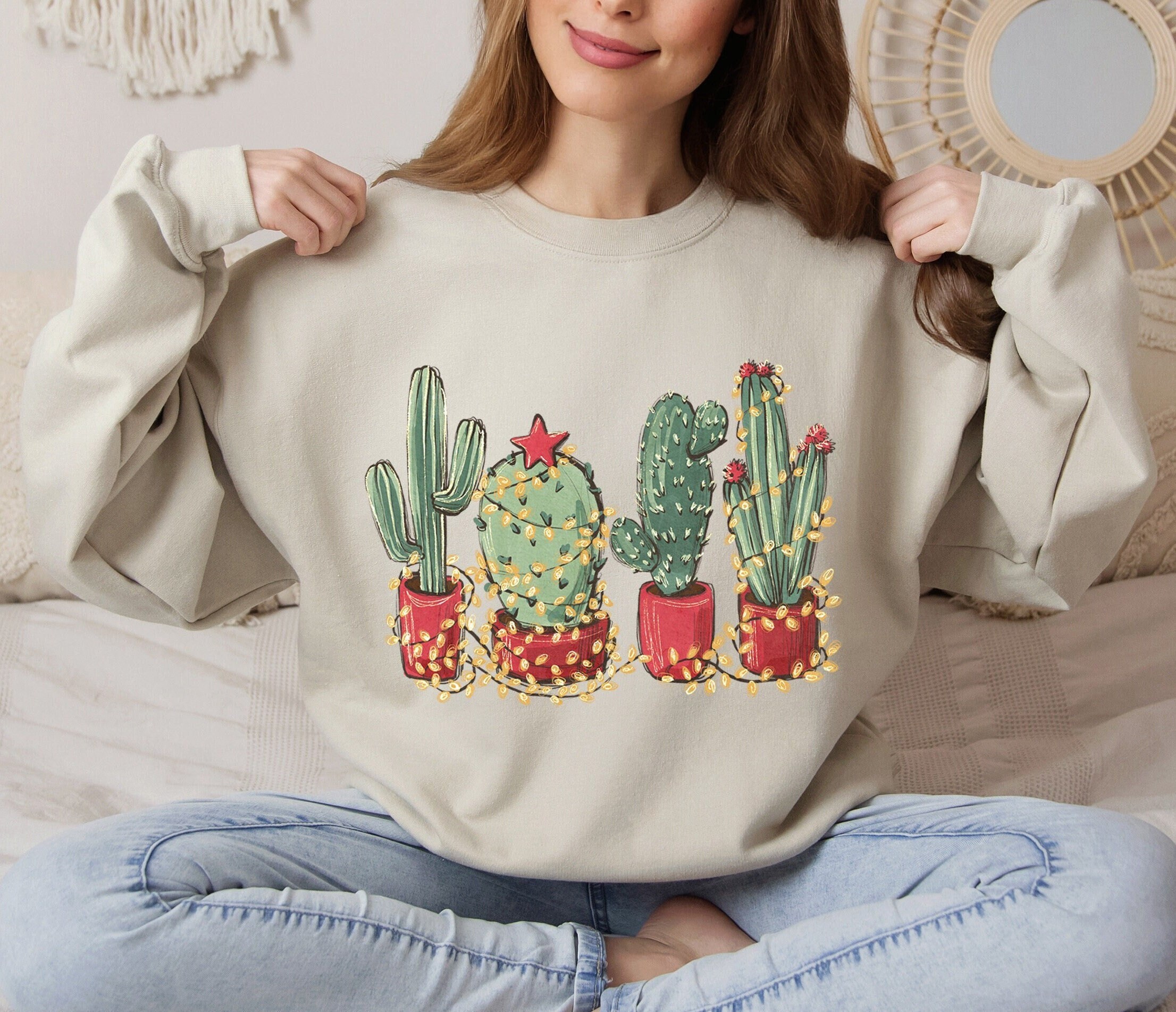 Cactus sweatshirt best sale women's