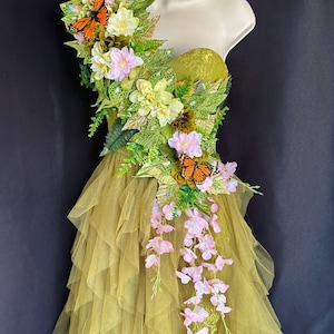 Adult Forest Fairy Costume, Woodland Fairy, Nymph Fairy, Nature Costume, Forest Costume, Adult Fairy Costume, Fairy Dress, Fair Cosplay