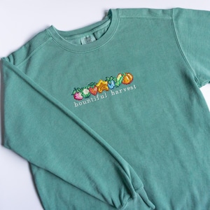 Bountiful Harvest Stardew Valley Crops Embroidered Crewneck Sweatshirt