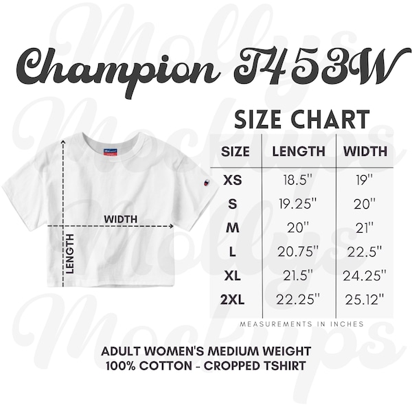 Champion Crop Top SIZE CHART, Champion T453W Size Chart, Champion Crop Top Size Chart,T453W Size Chart for Men,Crop Top Size Chart for Women