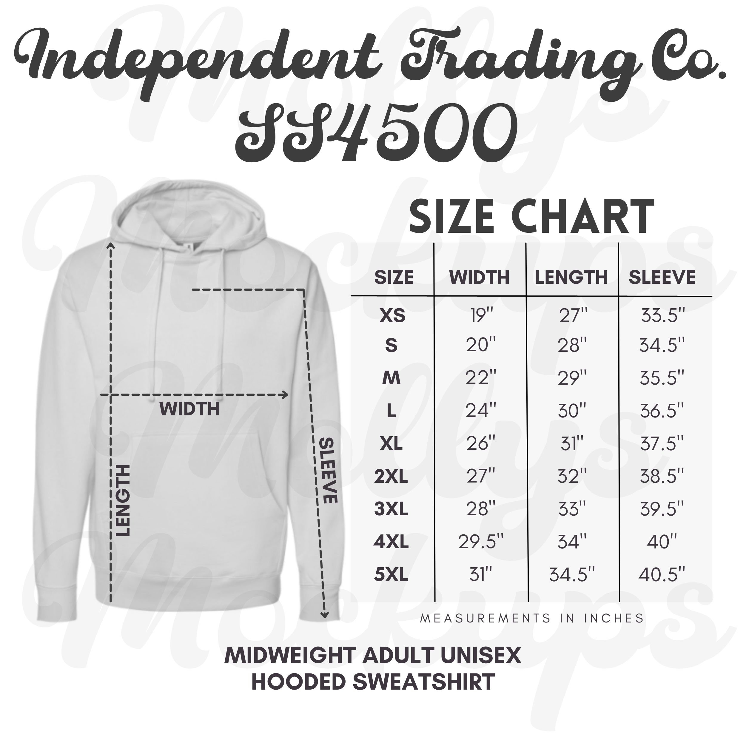 SS4500 Size Chart Independent Trading Co Hoodie Size Chart SS4500 ss4500-size-chart-independent-trading-co-hoodie-size-chart-ss4500