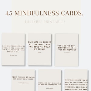 45 positive affirmation cards, printable positive affirmation cards, mindfulness cards,