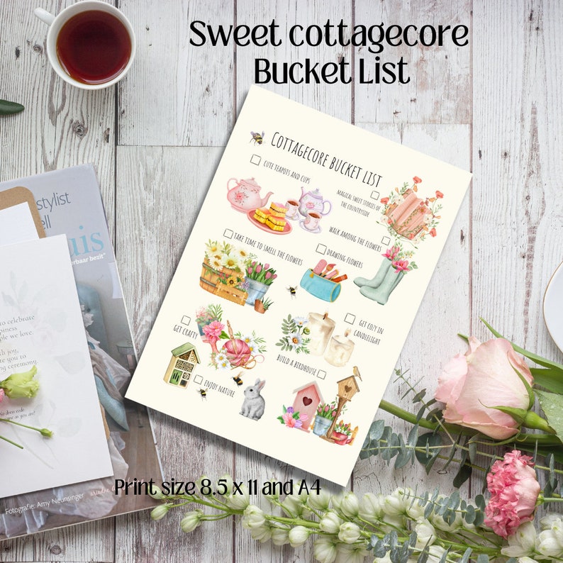 Cottagecore - Cottage Garden Print - Vintage Poster Wall -cottage Core ...