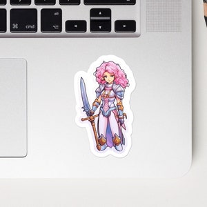 Anime Mange Warrior Sticker | Waterproof, Vinyl Sticker Art | Laptop, Water Bottle, Notebook Decal
