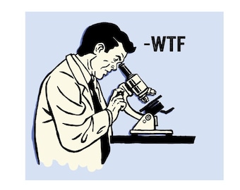 Funny Science Sticker "Gross" "WTF" Gift for scientist, PhD, chemistry, biology, professor, lab