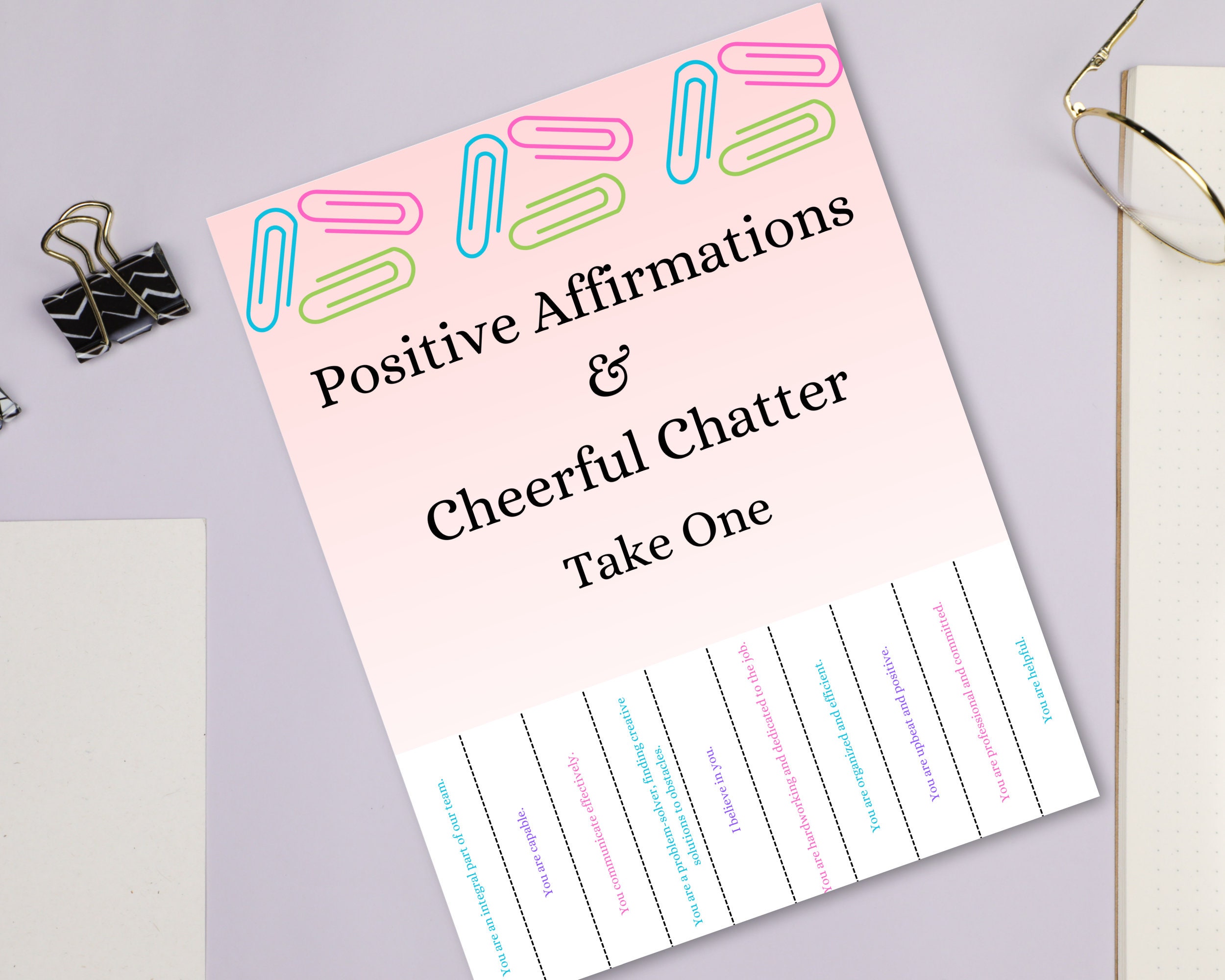 Co-worker Compliments, Tear off Flyer, Positive Praise Flyer, Positive ...