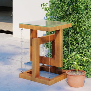 Diy table, outdoor sidetable, Tensegrity table, tensegrity table, outdoor table, end table, Digital plans, Digital Product, Side table plans