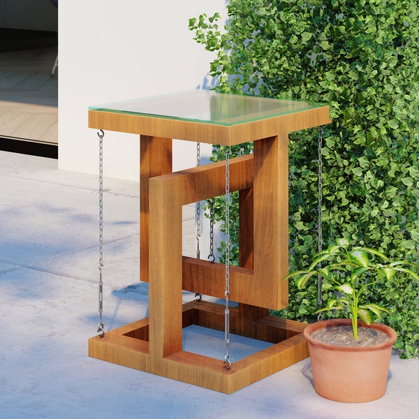 Diy table, outdoor side table, Tensegrity table, tensegrity table, outdoor table, end table, Digital plans, Build plans, Side table plans