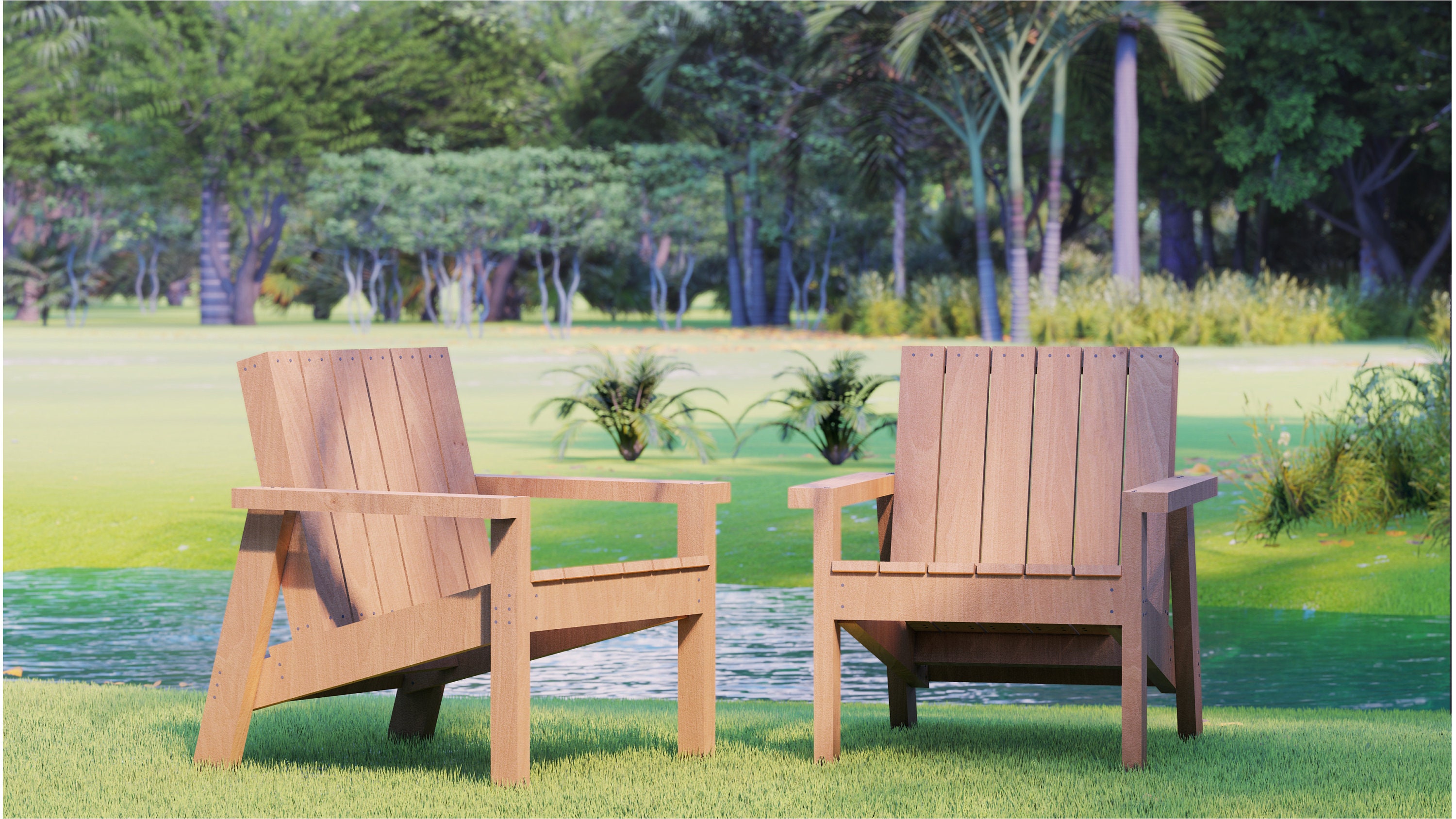 Outdoor Chair PLAN, Chair Digital Plan, DIY Chair Plan, Outdoor Lounge