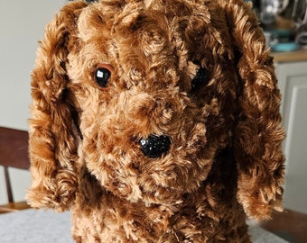 12" tall plush Labradoodle Goldendoodle handmade by me - any colors