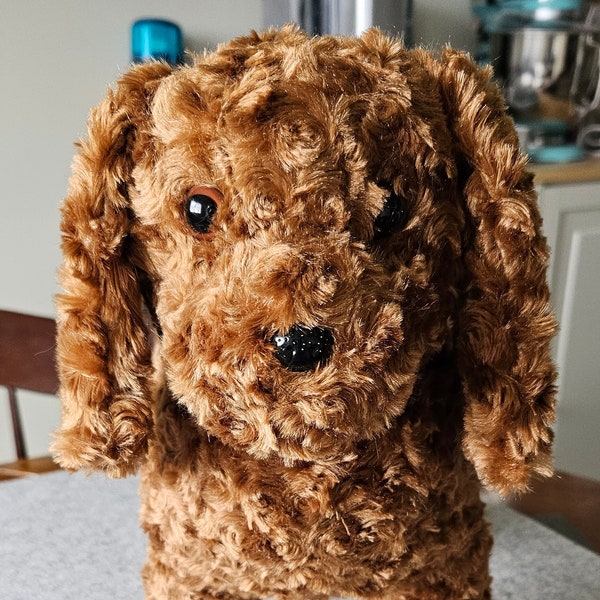 12" tall plush Labradoodle Goldendoodle handmade by me - any colors