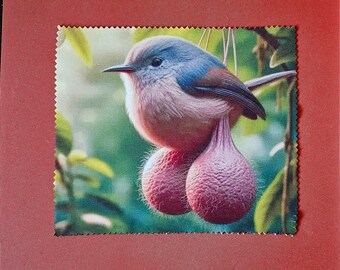 Ballsy Bird Lens Cloth: Whimsical Microfiber Cleaner for Glasses