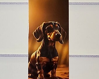 Dachshund Bookmark: Aluminum with Colorful Tassel, Sausage Dog Design
