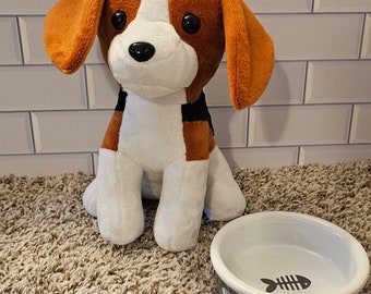 Peluche Beagle tissu doux Minky Couleurs personnalisées