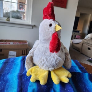 9" tall plush chicken handmade by me - any colors