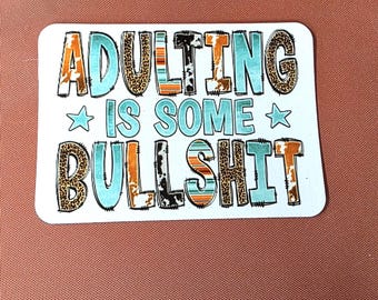 Adulting Magnet: Bold Retro Style - Funny Fridge or Office Decor