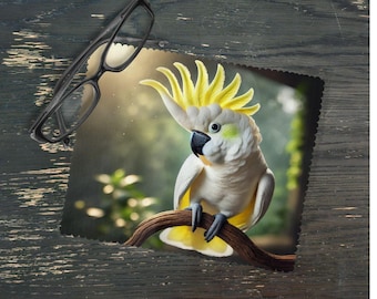 Cockatoo Lens Cleaning Cloth: Microfiber for Glasses and Phones (6x7")