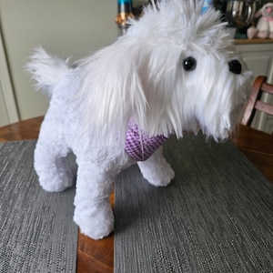 Maltese Plush Toy, Handmade Stuffed Puppy, Dog Lover Gift, Kids Soft Animal, Custom Colors, Cozy Collectible, Unique Present
