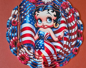 Betty Boop Garden Spinner: Americana Summer Decor (multiple Sizes