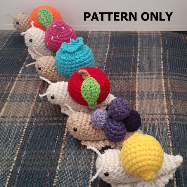 Fruit Snails Crochet Pattern