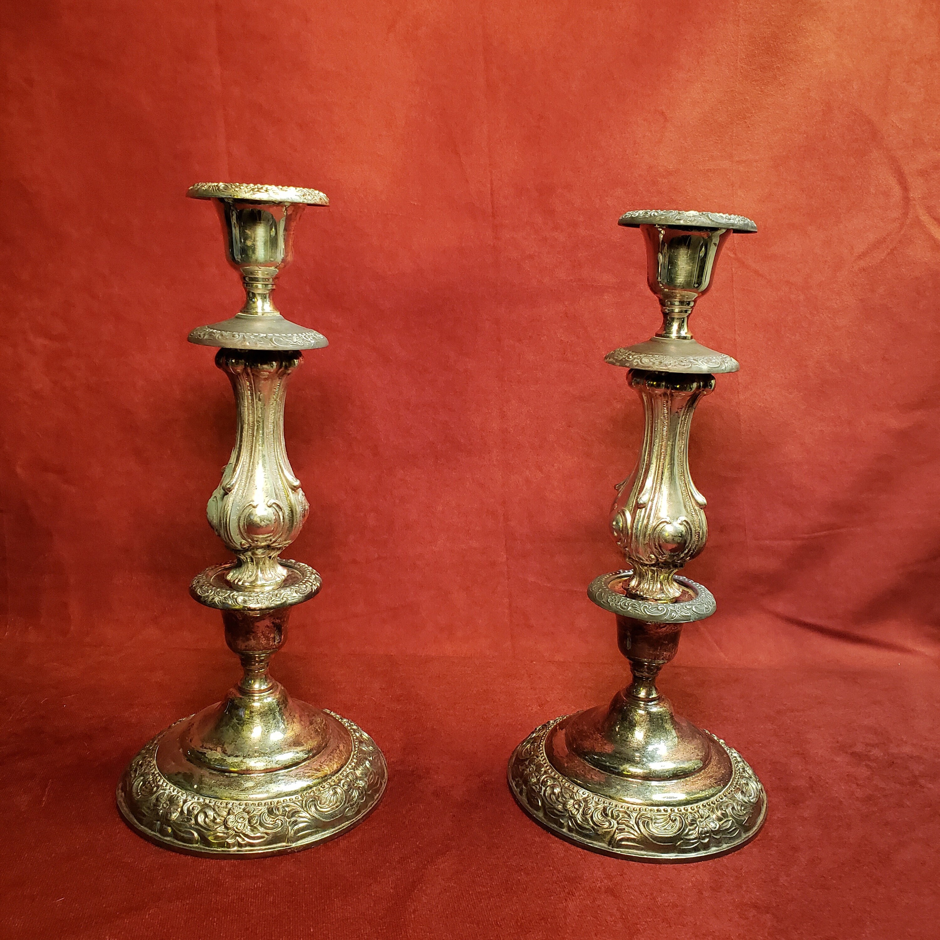 Sheridan Silver Candle Holders pair Etsy