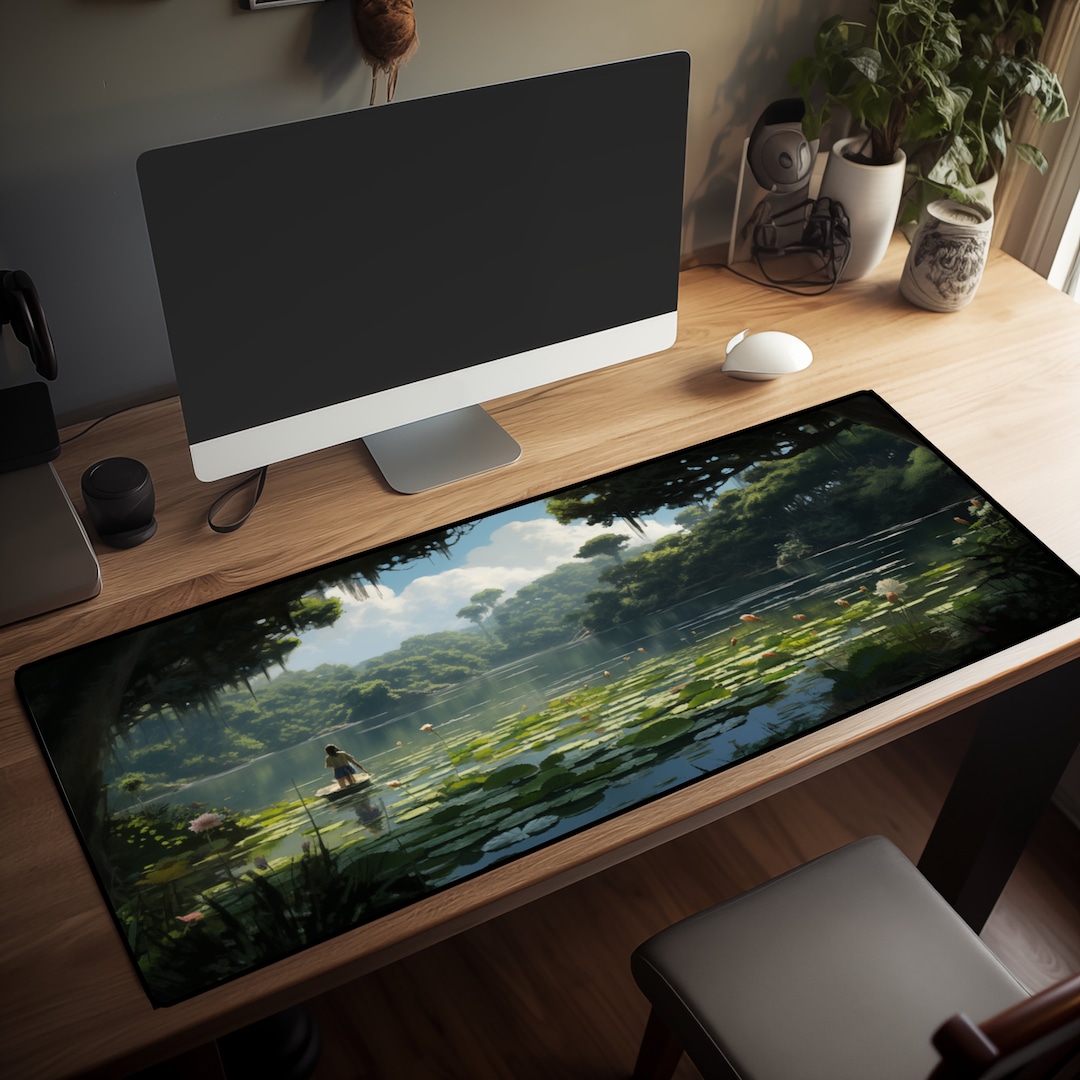 Natural Green Forest Desk Mat, Green World Desk Mat, Nature Lover Mouse