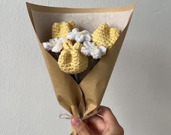 PDF-patroon gehaakt geel tulpenboeket