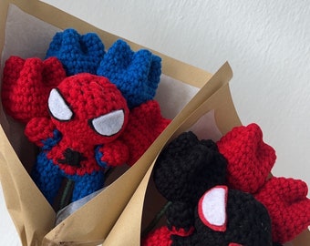 Easy Crochet Spiderman Bouquet PDF Pattern